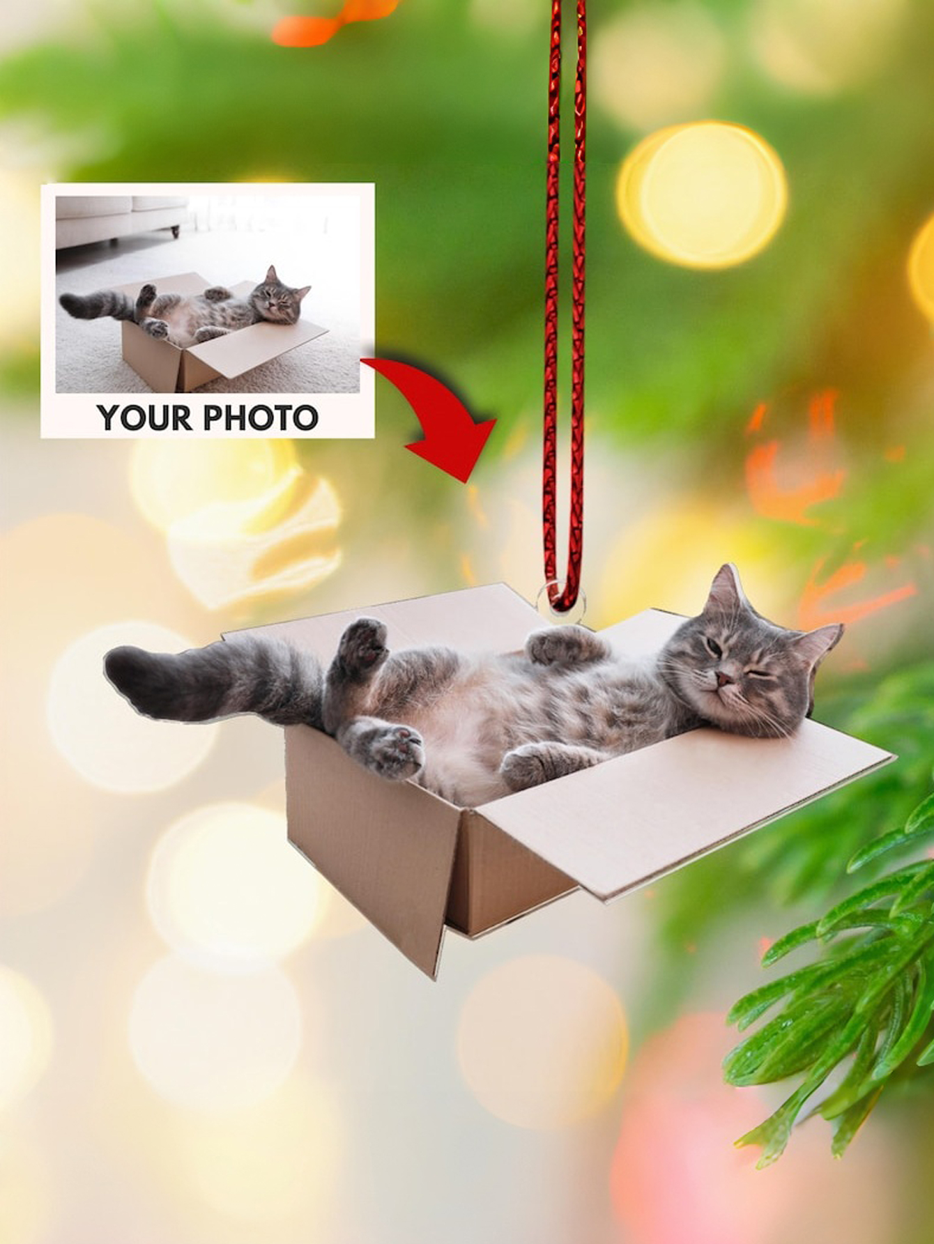 Custom Christmas Photo Acrylic Decorations